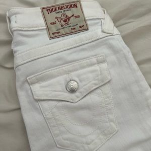 White flare leg True Religion jeans